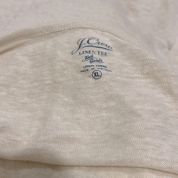 J.Crew NWOT 💯% linen long sleeve Tee sz XL - Picture 3 of 4